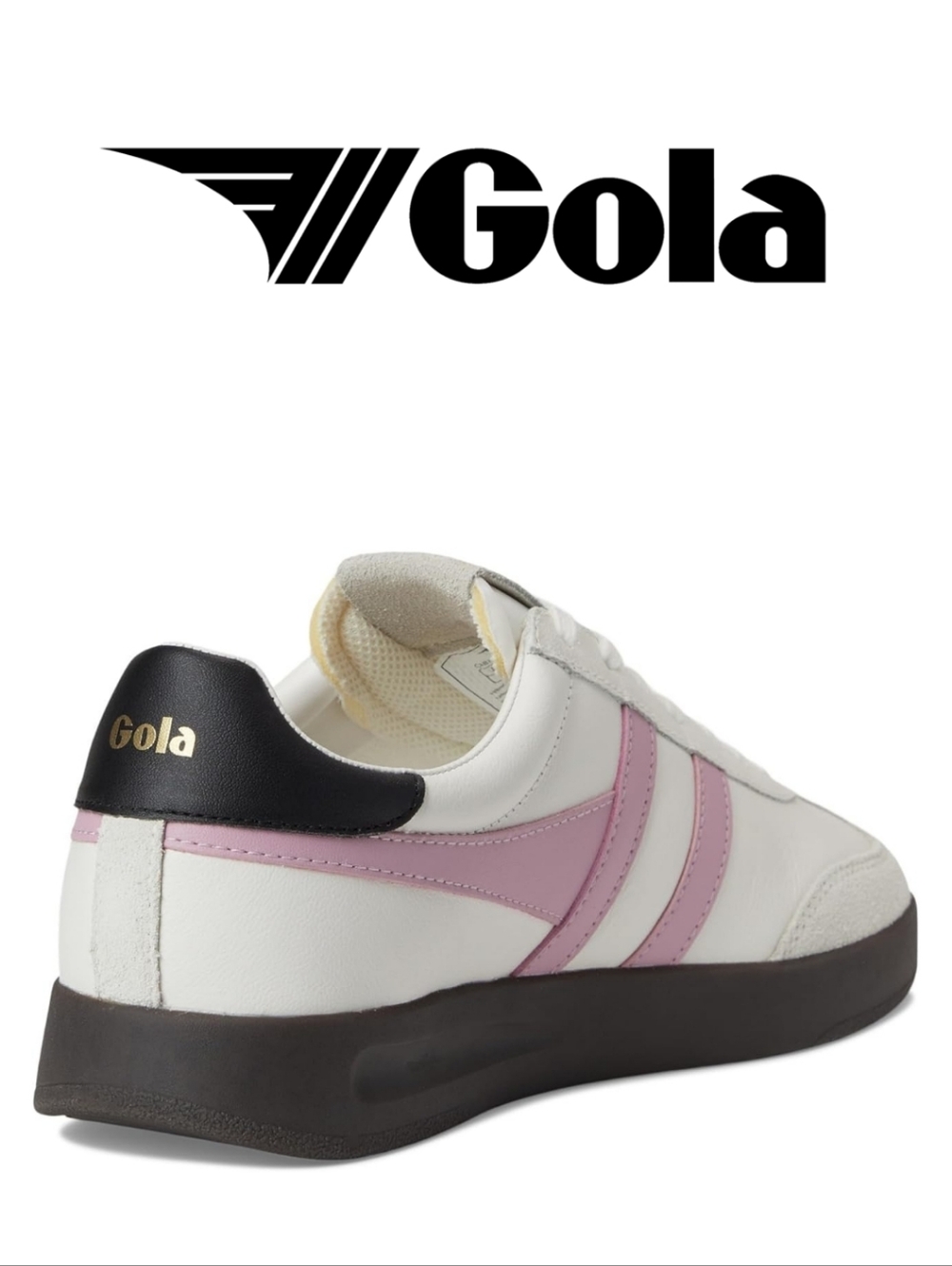 Gola - Cyclone Leather - Sneakers - 7 B - Medium - White/Candy/Black/Dark Gum - Picture 6 of 7